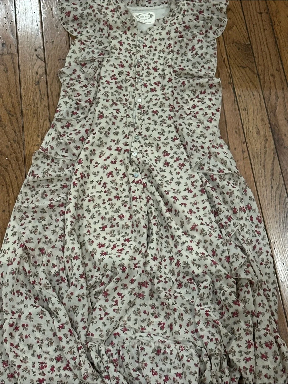 Joyfolie “Mia Joy” Floral Ruffle Maxi Dress | Girls Size 8 | Worn Once